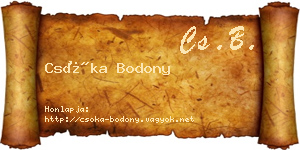 Csóka Bodony névjegykártya